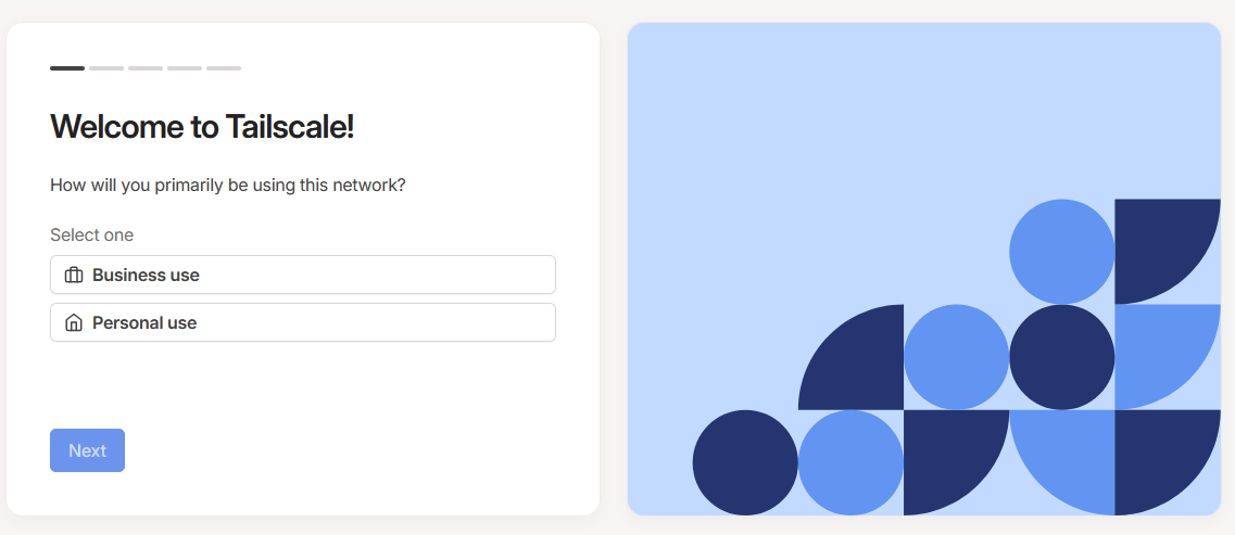 Tailscale onboarding usage selection