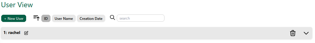 The Headscale UI user view tab, adding a user